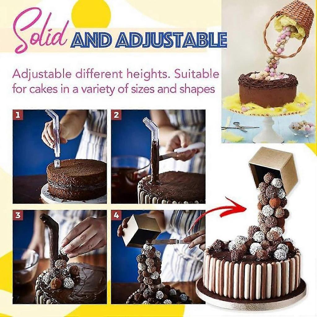 Cake Pouring Kit Anti Gravity Cake Stand Reusable DIY Decorative Cake Kit Baking Tools Create Unique