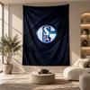 Dekorativní tapiserie, Nástěnné umění s potiskem Schalke 04, Lehká nástěnná dekorace pro pozadí ložnice