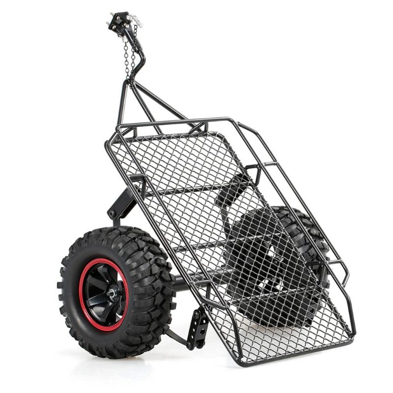 Model Car Metal Mobile Trailer for Car Toy Upgrade Accessories for 1/10 Model Car