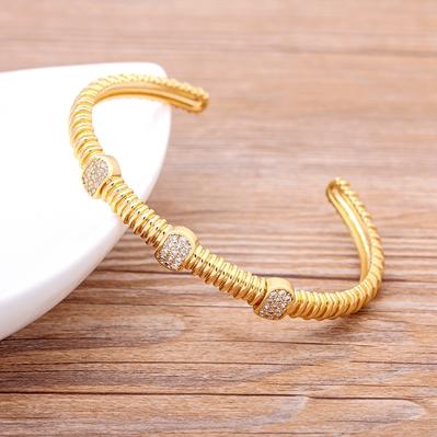 

Nidin Fashion Hollow Jewelry Star Bangle Copper Cubic Zirconia Rhinestone Cuff Bracelet For Female Luxury Accessories Gift 56-58mm