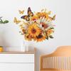 Painted Sunflower Flowers Butterfly Bedroom Living Room Home Background Decorative Wall Stickers
