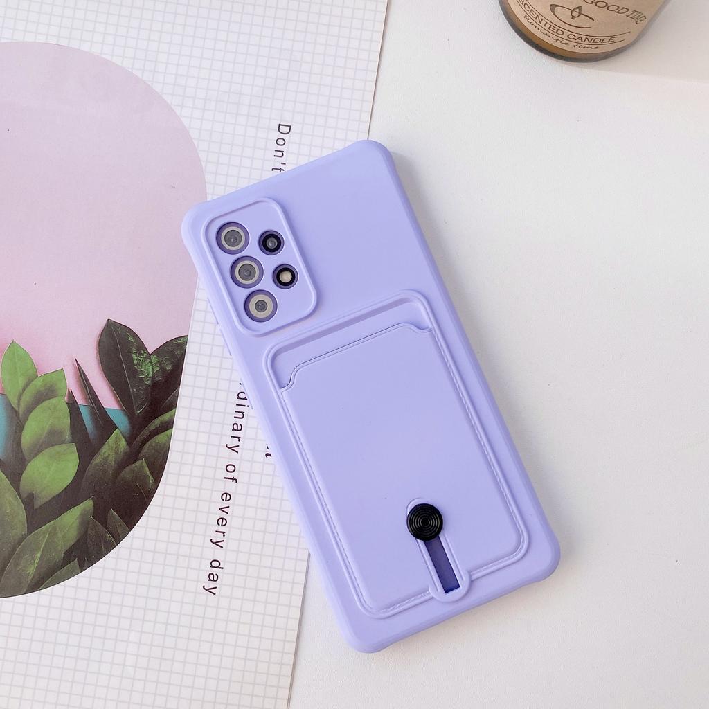 Applicable To Samsung S25Ultra Anti-drop Card Bag A56 Mobile Phone Case A53 Pull-out Integrated A35 All-inclusive Soft Case A72