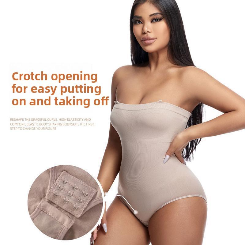 Odnímatelná ramínka Bezešvé tvarovací body pro ženy Bez ramínek Kontrola bříška a Zvednutí zadečku Přiléhavý pasový stahovák Plus Size Tvarovač postavy