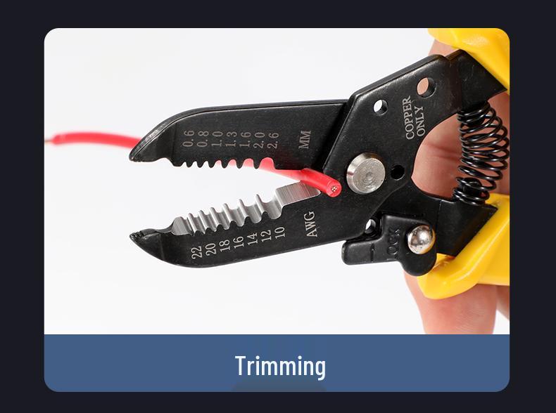 Multi-Functional Wire Stripper and Crimping Tool: Electrician's Stripping, Cutting, and Cable Pliers.