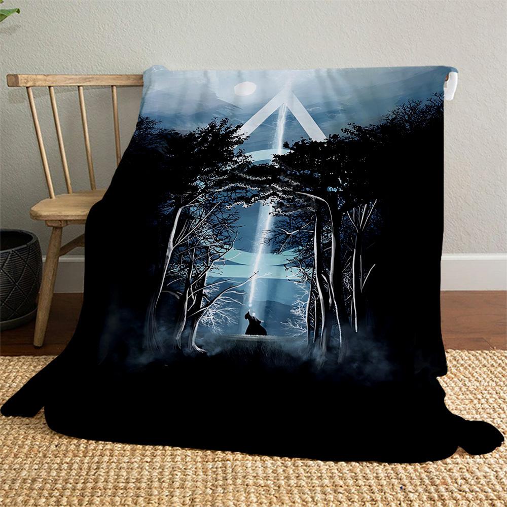 1pc light saber forest storm Outdoor Flannel Throw Blanket All Season Soft Warmth,Home Decor 1031157