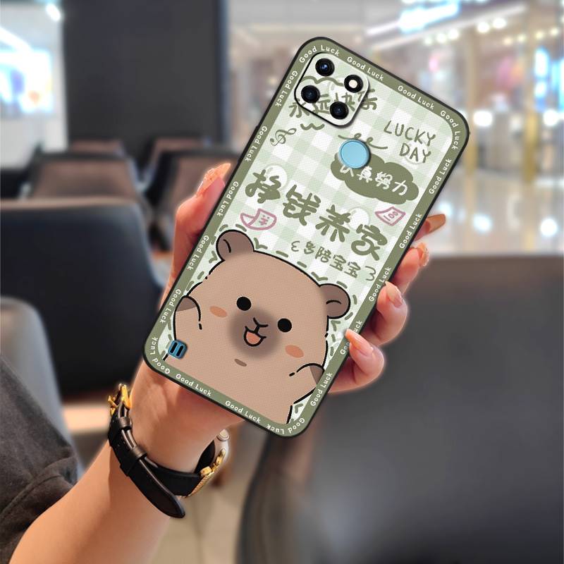 Silicone Couple Phone Case For OPPO Realme C21Y/C25Y Anti-dust Dirt-resistant Back Cover Waterproof Cute Full wrap TPU