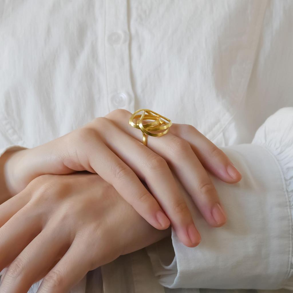 Kuma SV925 Silver Ring KM8R006913SI [Vendome Aoyama] [Official] [Kengo + MA,YU] [Kengo Kuma]