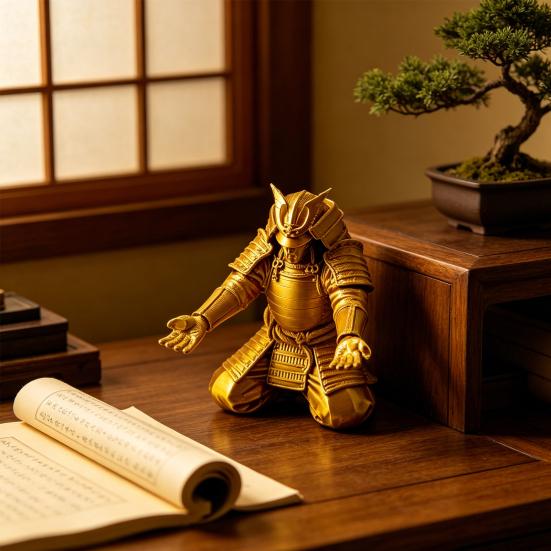 3D Printed Man Pen Holder Kneeling Soldier Grim Reaper Ninja Knight Warrior Statue of Liberty Pencil Stand Home Office Decoration Ornament