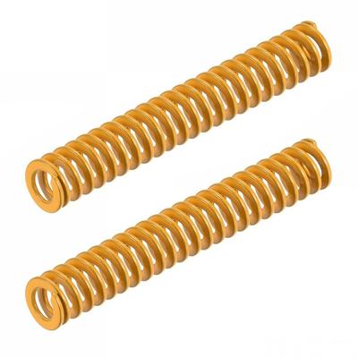 2Pcs Useful 8/10mm OD 3D Printer Die Spring Yellow Mould Die Springs Light Load Compression Springs 3D Printer Electric Part