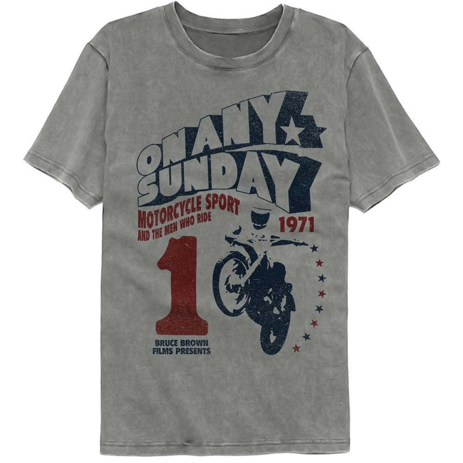 Bruce Brown Films On Any Sunday Gray Comfort Color T-Shirt M