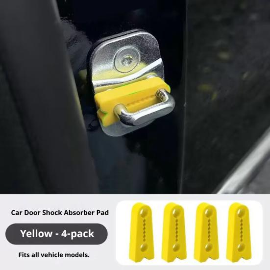 4Pcs Car Door Cushion Pads Silicone Anti-Rattle Shock Absorber for Vehicles Trucks Vibration Easy Clip-On Installation Car Door Impact Stopper