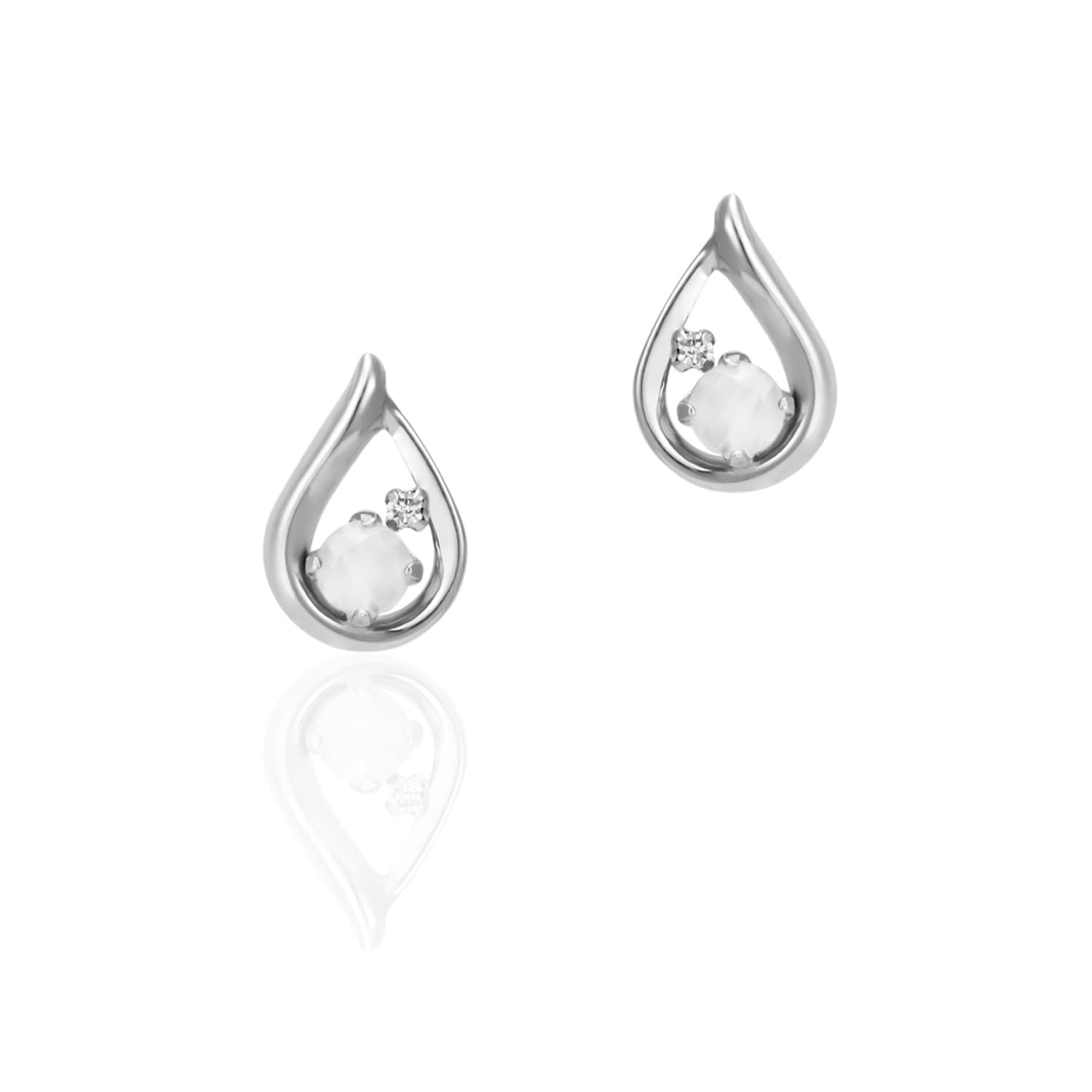 

K10 white gold earrings 151646253206 canal4℃ (Canal 4℃) [June birthstone] (WG)