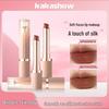 Kakashow Nude Pink Matte Lipstick: Silky Smooth Texture, Korean Style, Soft Mist Finish for Natural Autumn/Winter Look.