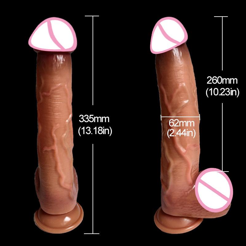 Velké realistické dildo Měkký silikonový penis Skin Feel Cock Ženský masturbátor Anální kolík Obchod Sexuální hračky pro dospělé Strapon Dilda pro ženy