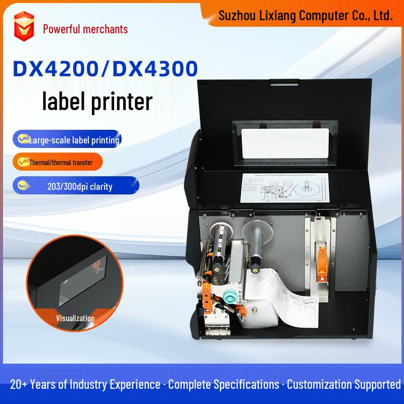 Промышленный принтер этикеток DX4200/DX4300: Термотрансферный/Прямой термо принтер штрих-кодов DX4200