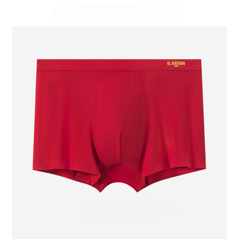Natal Year Men's Underwear Boxer Shorts Pure Cotton Big Red Antibacterial Breathable Wedding Boxer Shorts