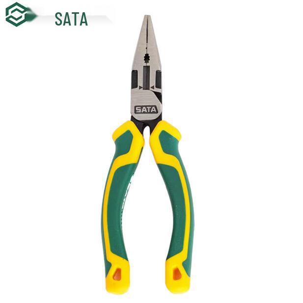 SATA Industrial Grade Labor-Saving Needle-Nose Pliers 6 /8 70121D 70122D Needle-Nose Pliers 6