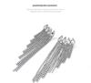 925 Silver Needle Multifaceted Chain Tassel Earrings with Diamonds for Women - European and American Statement Jewelry