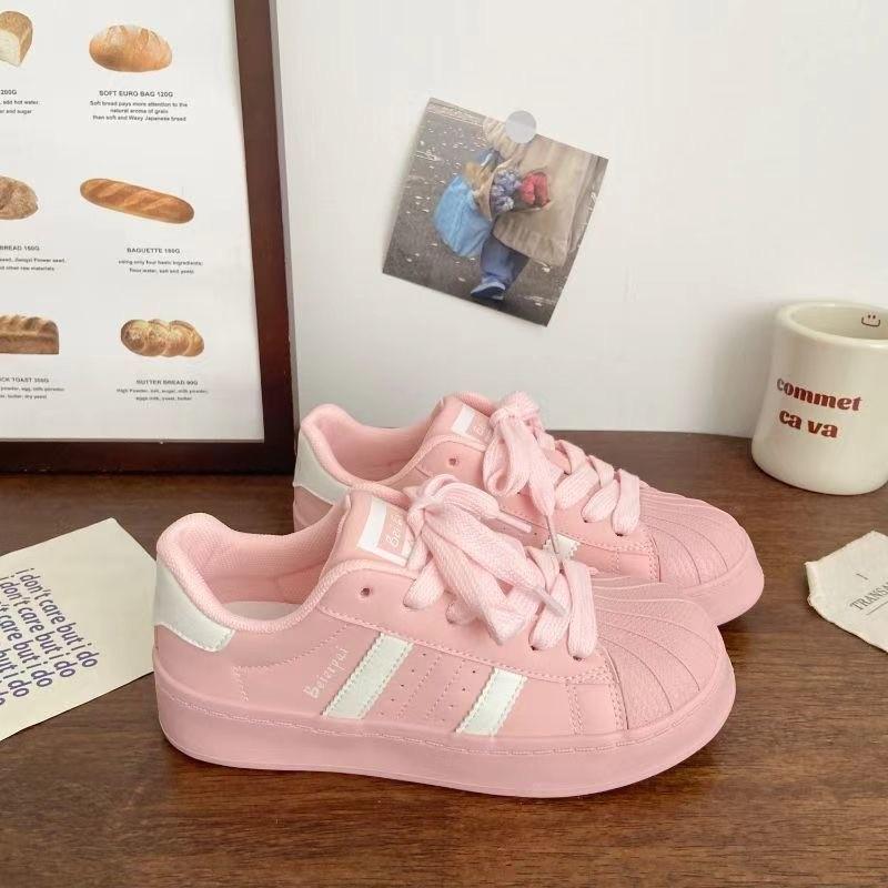 

Thick-soled shell head casual board women s shoes 2025 summer breathable new little white shoes soft soles not tired feet versatile little white shoes 40