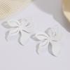 Fashion Exaggerated Spray Paint Flower Earrings Colorful Playful Personality Fresh Women's Earrings Petals Colorful Stud Earrings