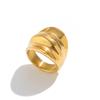 Geometric Three-Dimensional Cross Open Ring Fashionable Personality Smooth Alloy Ring Set