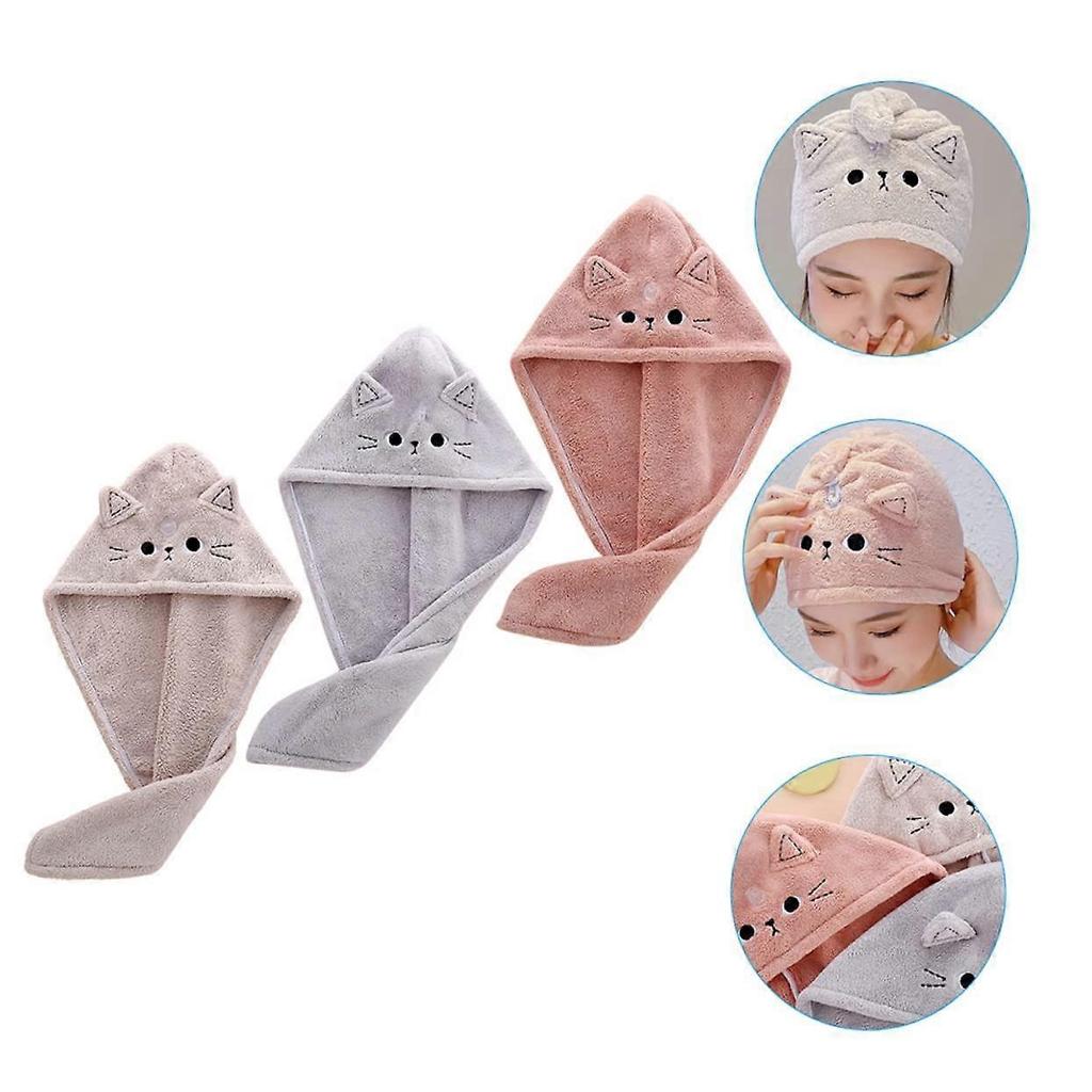 Hair Drying Towel Set Microfiber Fast Drying Coral Fleece Hair Wrap Turban for Women and Kids