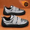 Ugly cute bread shoes men lazy home cotton shoes non-slip and warm winter driving board shoes down Velcro one pedal