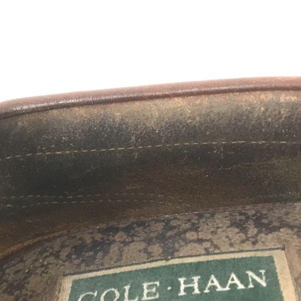 Vintage 80s-90s COLE HAAN Leather Kilt Tassel Loafers Size 27.0-28.0cm Brown Dress Shoes(USED)