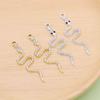 10Pcs Silver Plated Crystal Snake Charm Pendant For Jewelry Making Bracelet Earrings Necklace Diy Accessories Craft