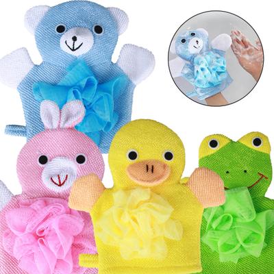 Animal Cute Bathing Gloves Kids Sponges For Bathing Loofah Gloves Shower Kids Body Scrub Hand Puppet Bath Wash Mitt Towel