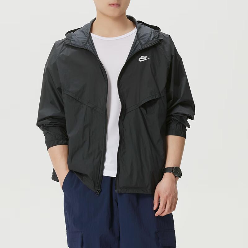 Nike Swoosh Outdoor Sports Hooded Zip Long Sleeve Jacket Men Jackets IO9628-010