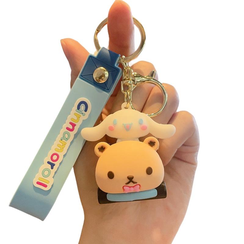 Cute Cartoon Sanrio Car Pvc Keychain Bag Pendant Creative Decoration For Cars Tiger Card Jg-1083