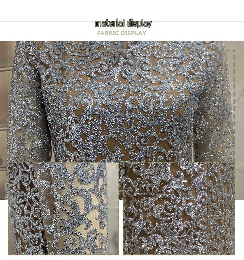 Robe de soirée printemps 2025 européenne et américaine: Jupe Sexy Slim à Manches Longues Estampée à Chaud pour Banquets