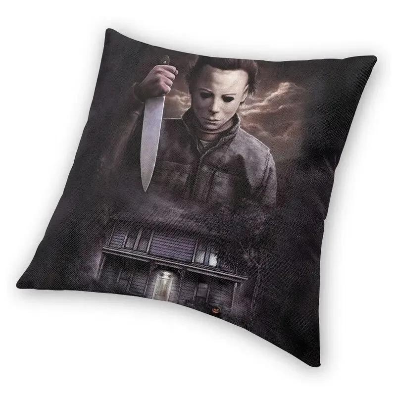 Michael Myers Halloween Film Horror Quadrato Federa Cuscino Arredo Casa Stampa 3D Copricuscino per Divano Federa alla Moda