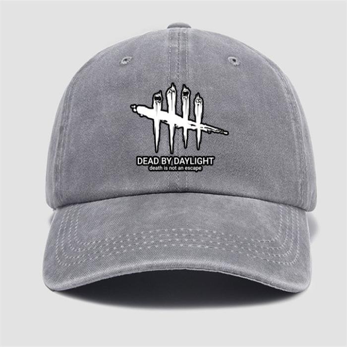 Deads By Daylight Cosplay Baseball Cap Vintage Style Washed Soft Top Denim Hat Men Women Adjustable Sports Dad Hats