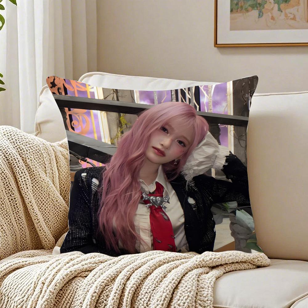 Idol Kpop LLEESEO Cushion Cover Pillowcase Antidustmite living Room Sofa Decor Cushion Room