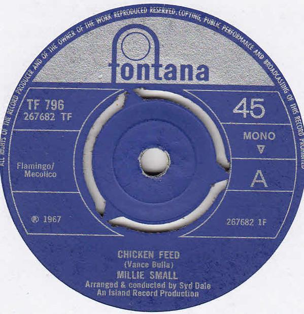 

7inch Record MILLIE SMALL - Chicken Feed TF796 Fontana 1967 UK Reggae, Ska & Dub Used