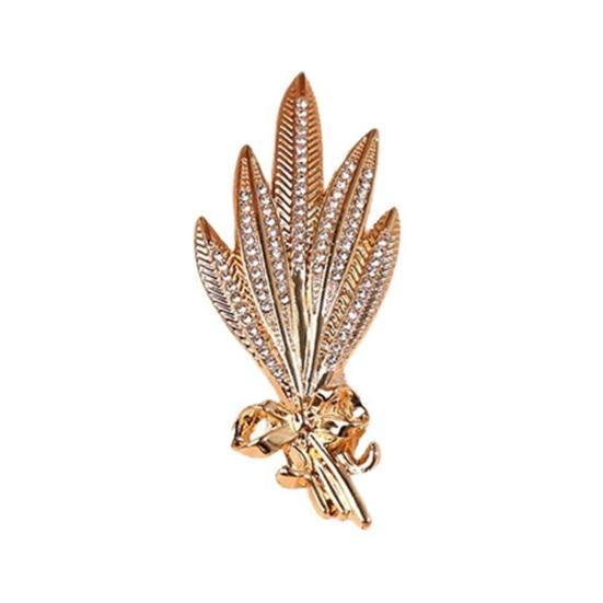 Wheat Brooch Pin for Lapel Pin Brooch Women Rhinestones Inlaid Versatile Accessory A