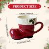 Keramischer Weihnachtsstiefel für Kaffee, Milchtee oder Wasser, ideal für das Schlafzimmer.