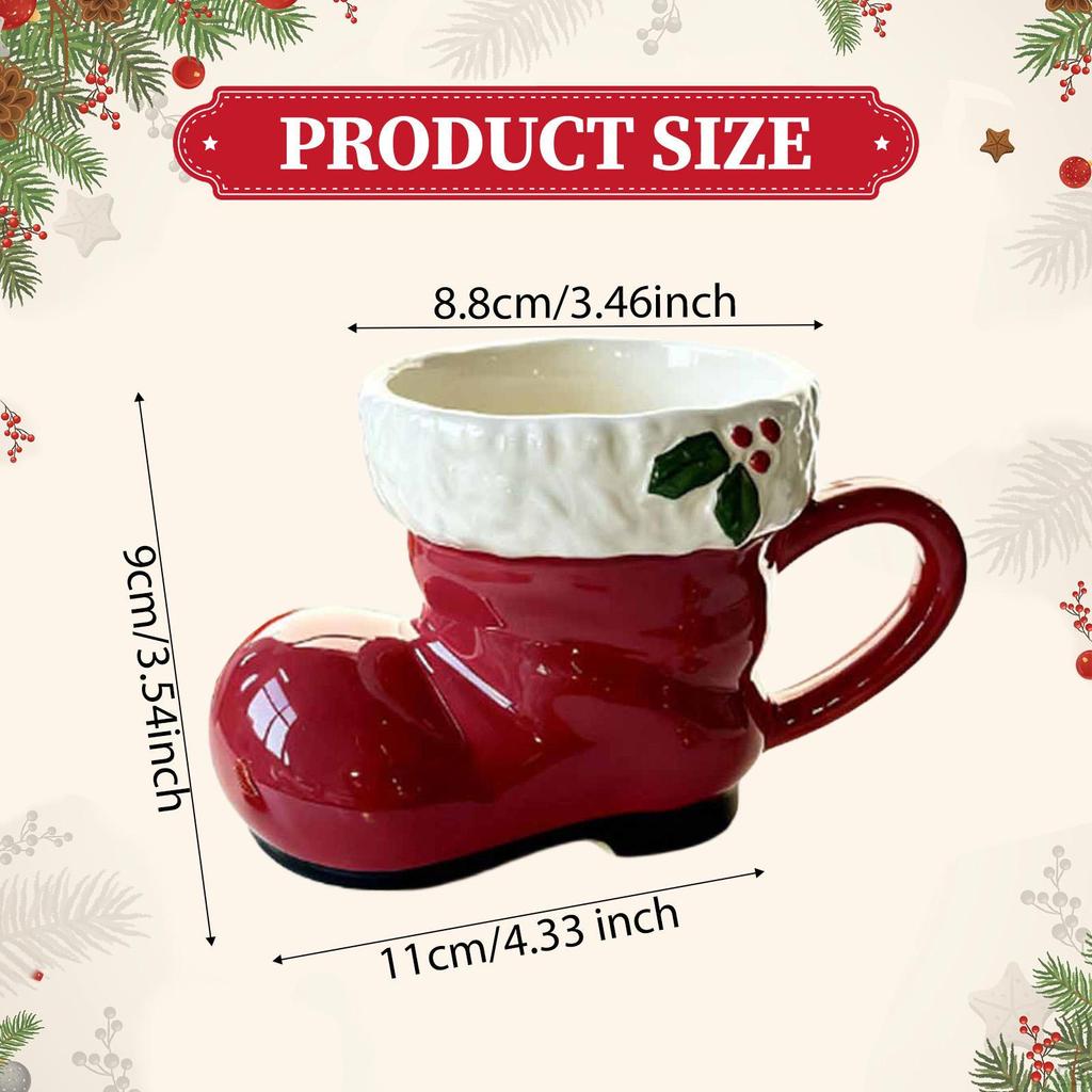 Keramischer Weihnachtsstiefel für Kaffee, Milchtee oder Wasser, ideal für das Schlafzimmer.