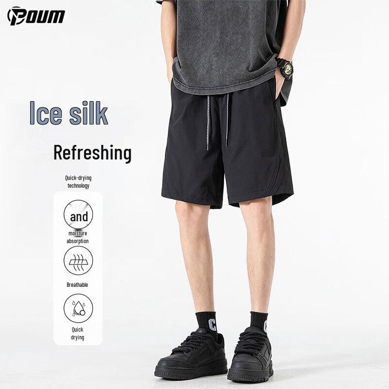 POUM Men s Ice Silk Quick-Dry Casual Beach Shorts K008-2 XL