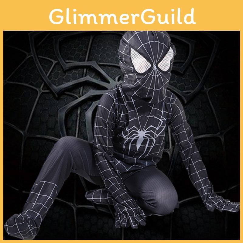 Premium Black Spider-man Costume With Breathable Fabric And Perfect Stitches For All Ages