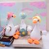 Cartoon Plush Goose Keychain Soft Big White Goose Charm Big White Goose Key Chain  Backpack Decor