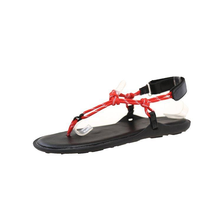 Niche flat-bottomed French toe sandals fairy shoes 2025 new spring black retro with skirt Roman shoes