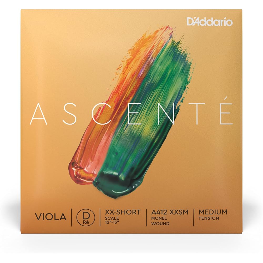 D Addario Ascente Viola String Extra Extra Short Scale A412 XXSM Medium Tension