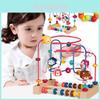 Wooden Intelligence Building Toy For Infants And Toddlers Developing Brain And Body Coordination Through Bead Stringing Play 78 Characters