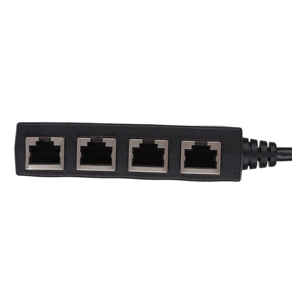 RJ45 Splitter Adapter 1 To 4 Ways Port LAN Ethernet Network Cable Connector Plug