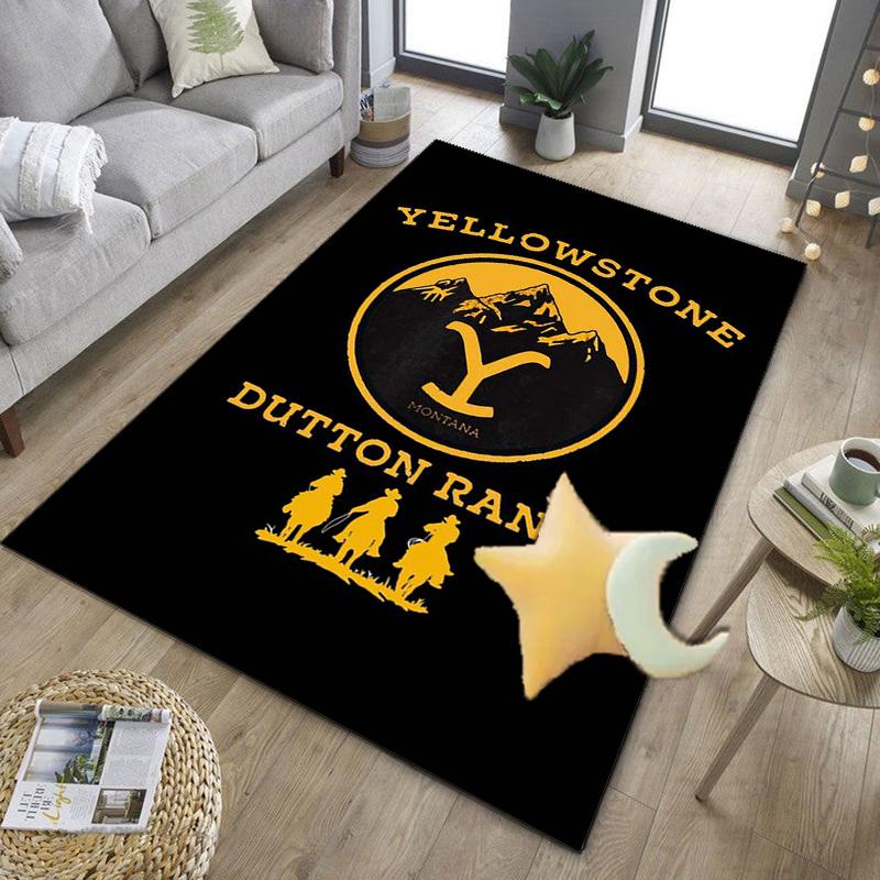 Yellows-tone Dutton Ranch Office Rug Chair Mat, Game Carpet, Suitable for Front Door, Bedroom, Living Room, Desk, Holiday Gift