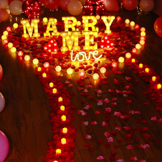 LED Letter Light Switch Design Waterproof Plastic Alphabet Letter Night Light Lamp for Party Club Bar