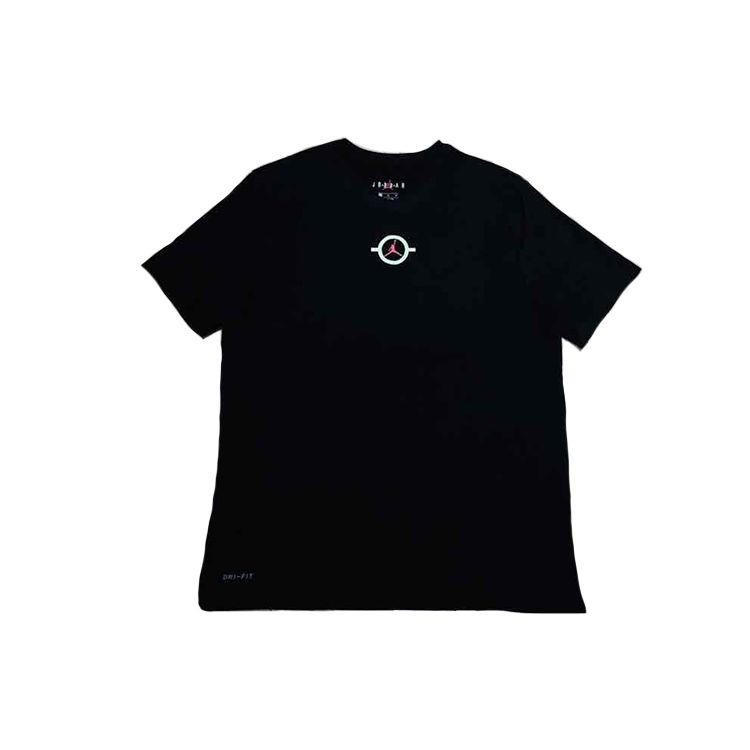 Jordan Glow-In-The-Dark Graffiti Basketball Short-Sleeve T-Shirt Men Tops Black CW7087-010